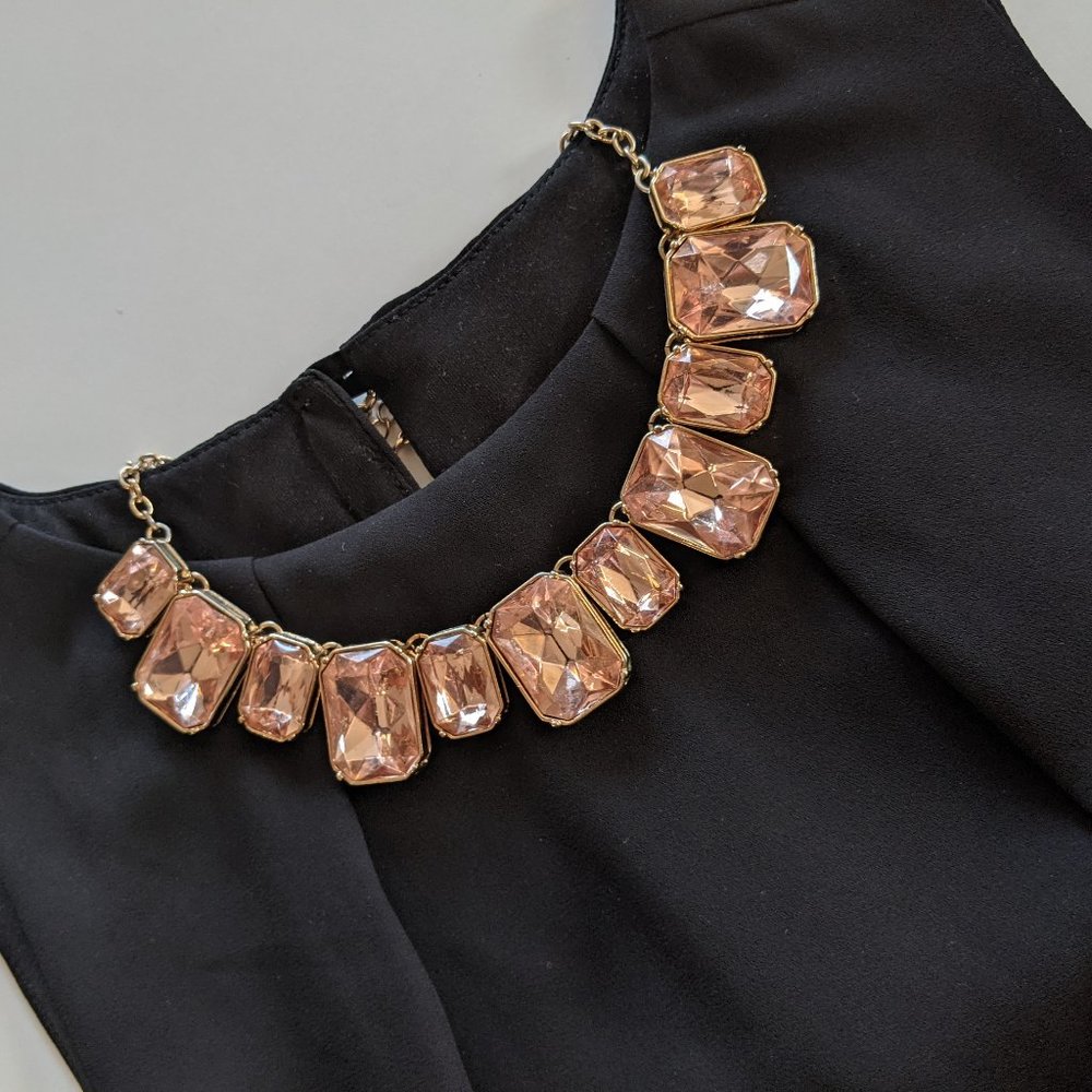 Crystal Chain Statement Necklace